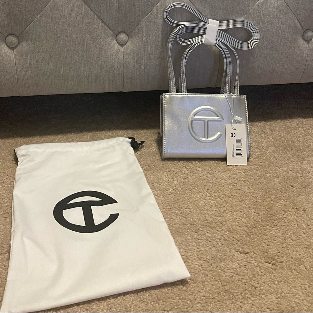 Telfar Authenic silver small shopping bag
